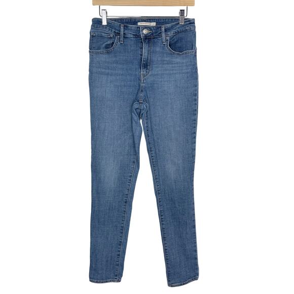 Levis Womens Size 30 721 High Rise Skinny Jeans Medium Wash Cotton Stretch Blend - Picture 1 of 9